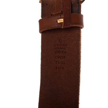 Gucci Faded Calfskin Double G 40mm Belt 75 30 Cuir 3 of 4
