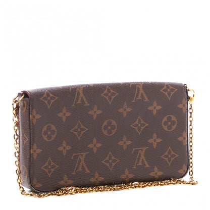 Louis Vuitton Monogram Pochette Felicie Chain Wallet Fuchsia 3 of 8