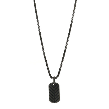 David Yurman Black Titanium Streamline Tag Pendant Necklace 1 of 5