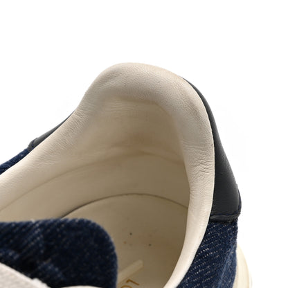 Louis Vuitton Denim Monogram Debossed Time Out Sneakers 38 Blue 13 of 15
