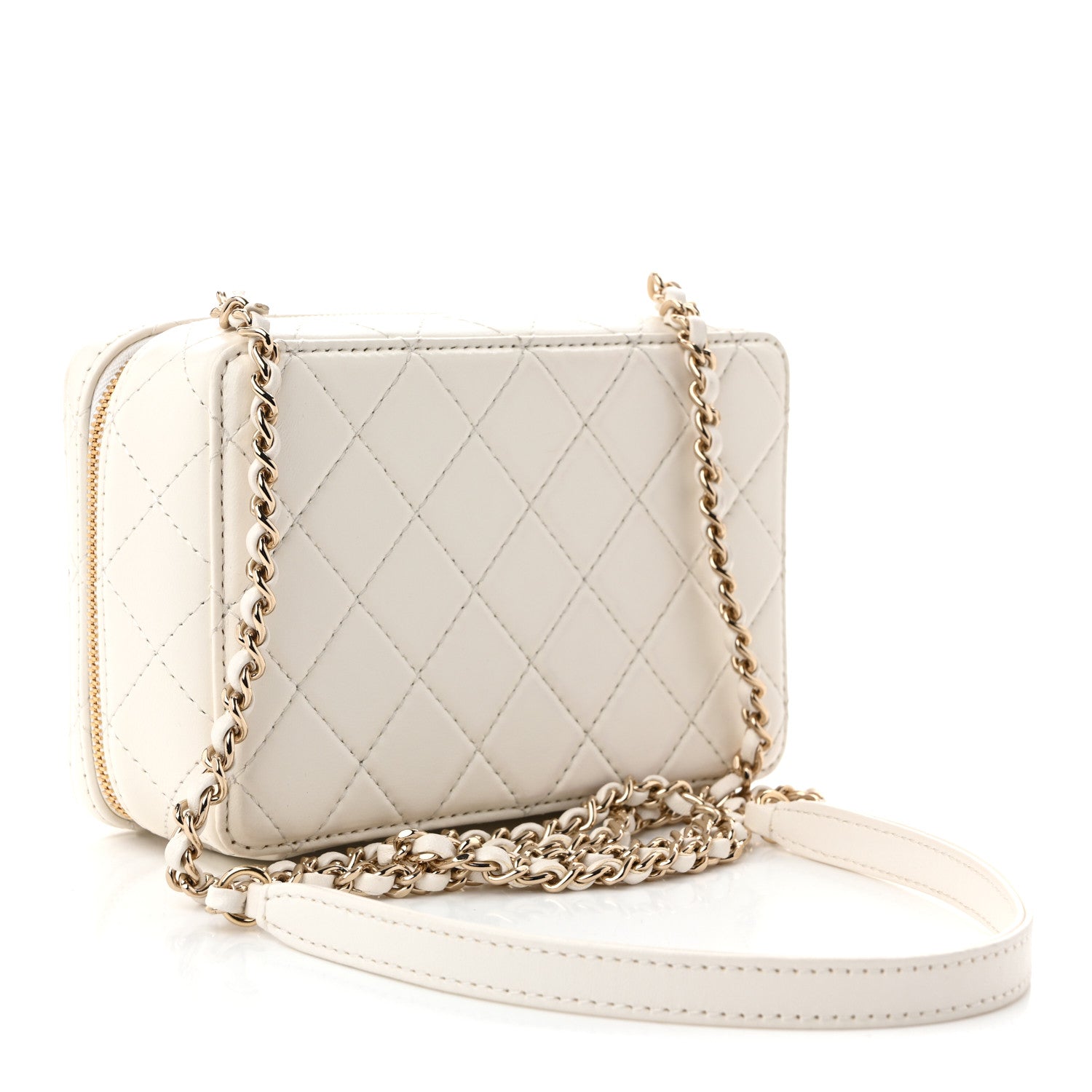 Chanel Lambskin Quilted Coco Click Bag White 3 of 10