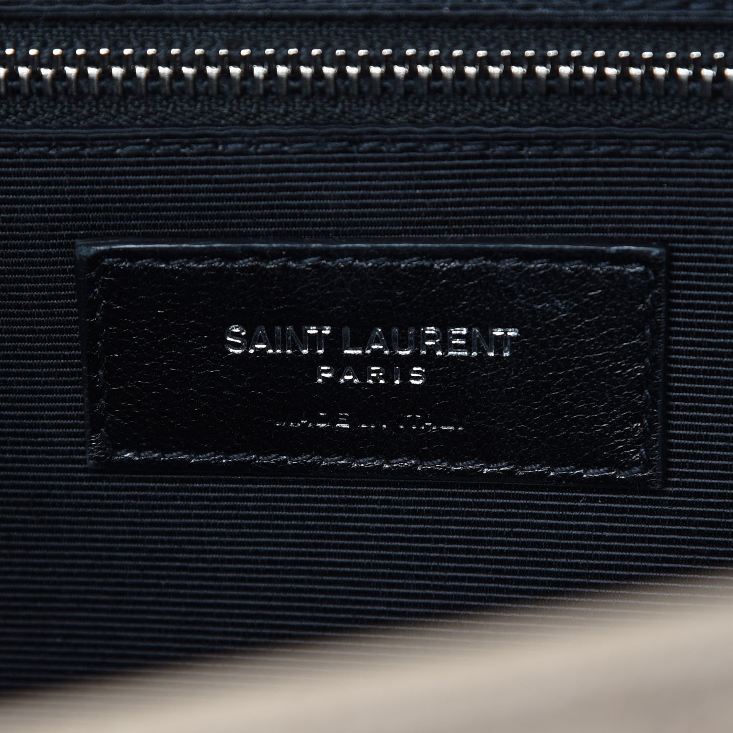 Saint Laurent Grain De Poudre Large Tri-Quilt Monogram Satchel Dark Beige 8 of 10