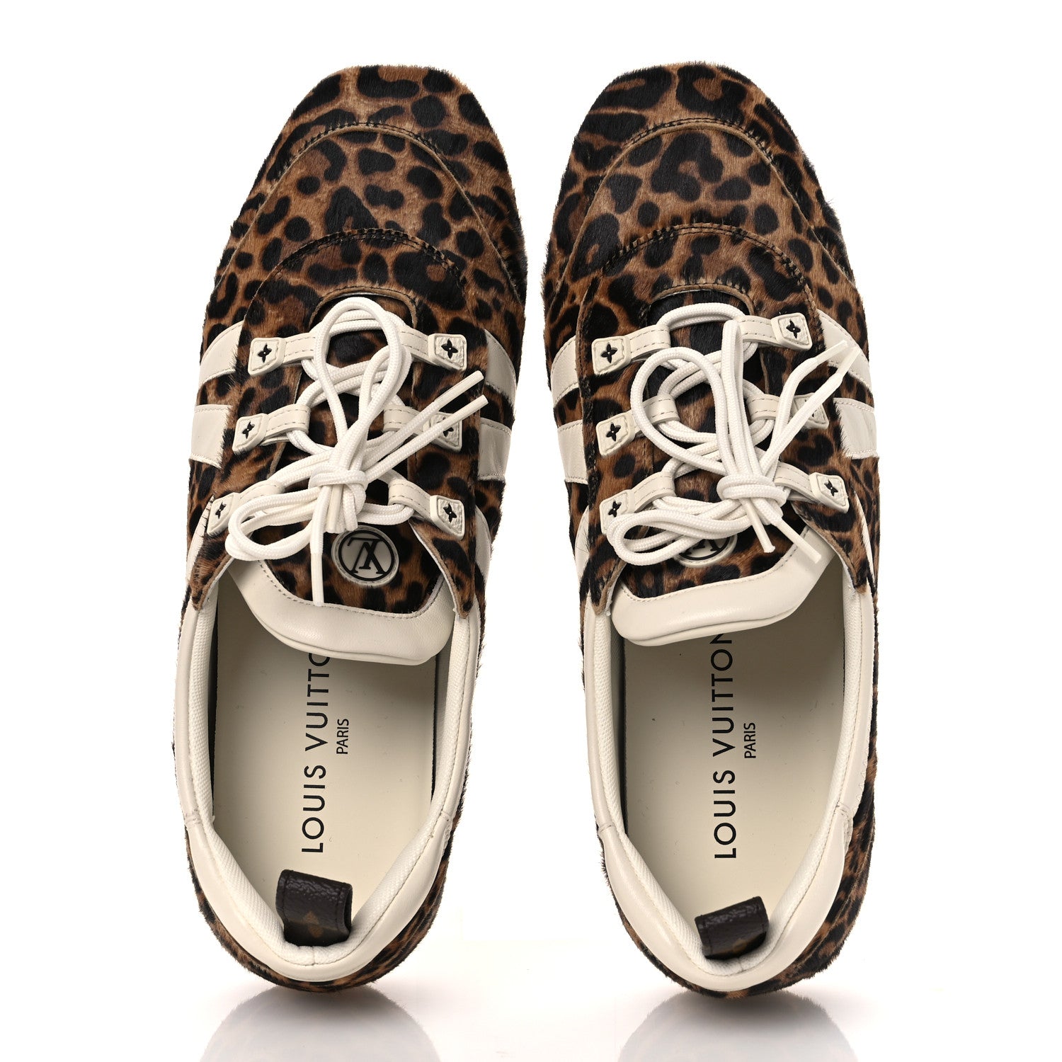Louis Vuitton Calfskin Pony Hair Leopard LV Sneakerina 41 Brown 2 of 12