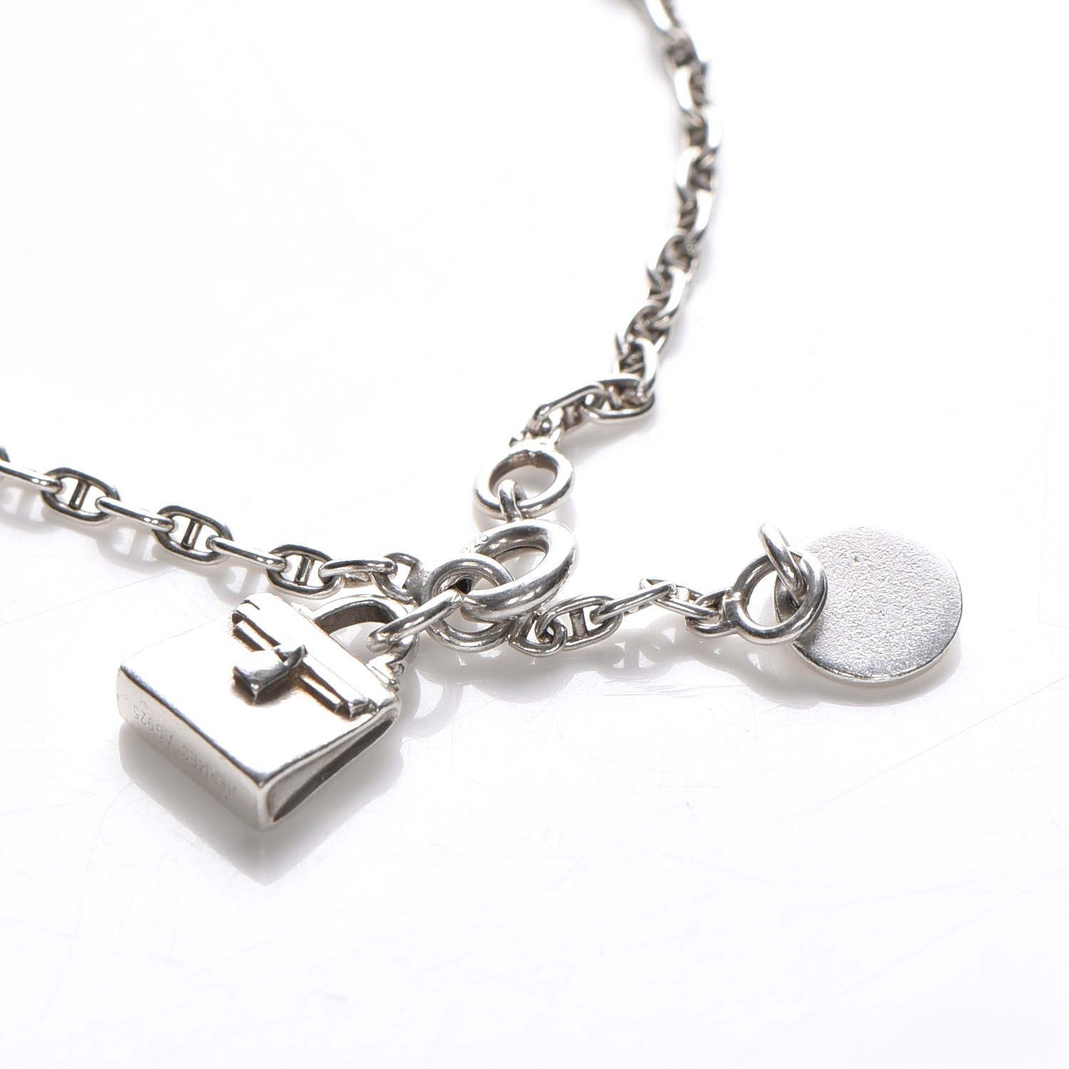 Hermes Sterling Silver Kelly Charm Bracelet 4 of 7