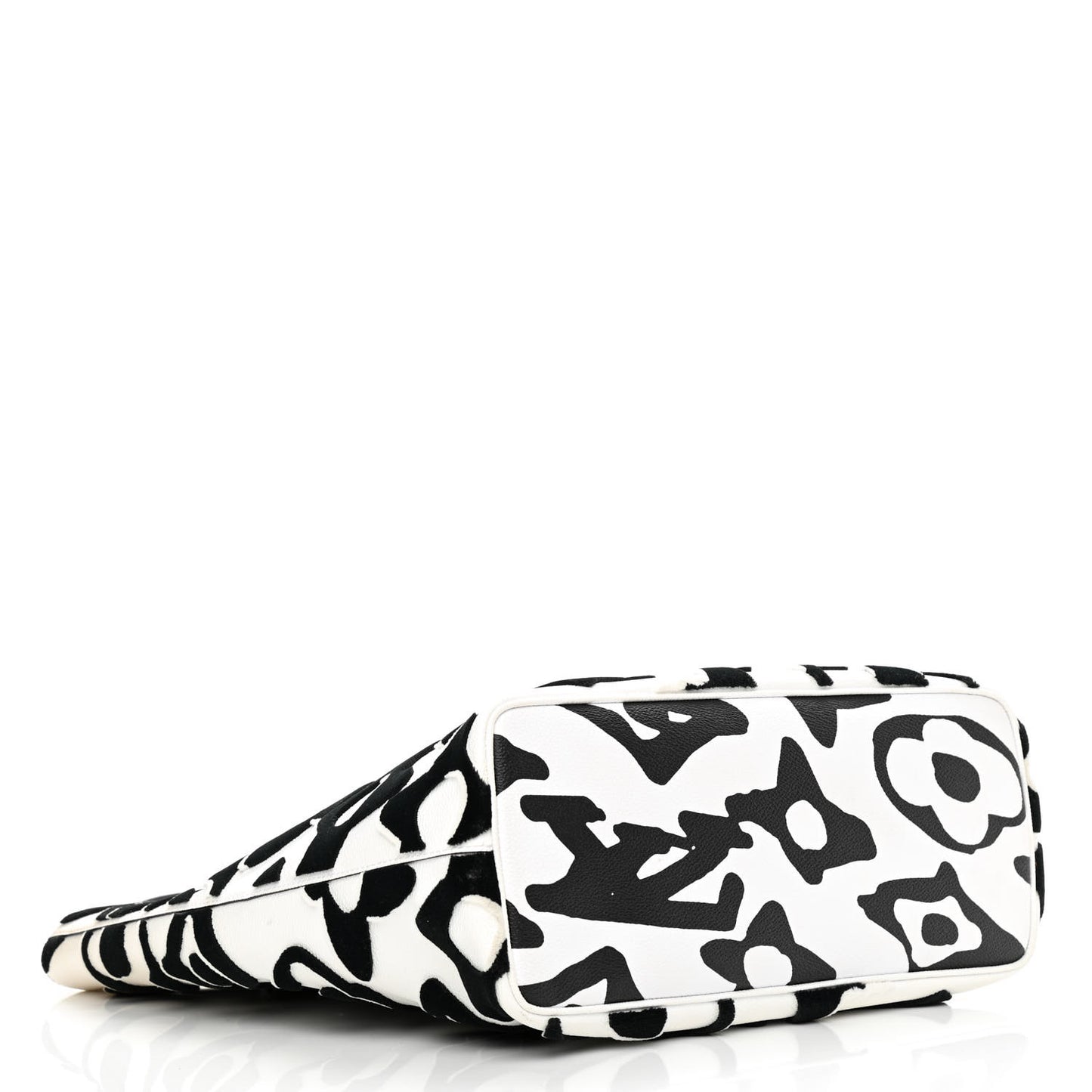 X UF Tufted Monogram Tufted Cabas White Black
