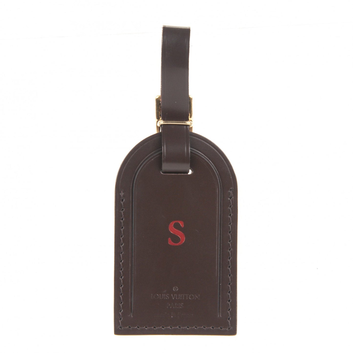 Calfskin Luggage Tag Ebene