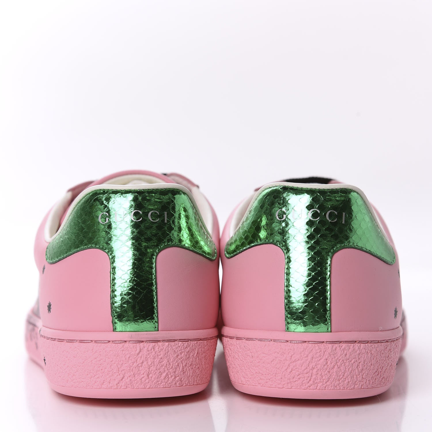 Gucci Calfskin Star Eye Mens Ace Sneakers 7 Pink 6 of 9