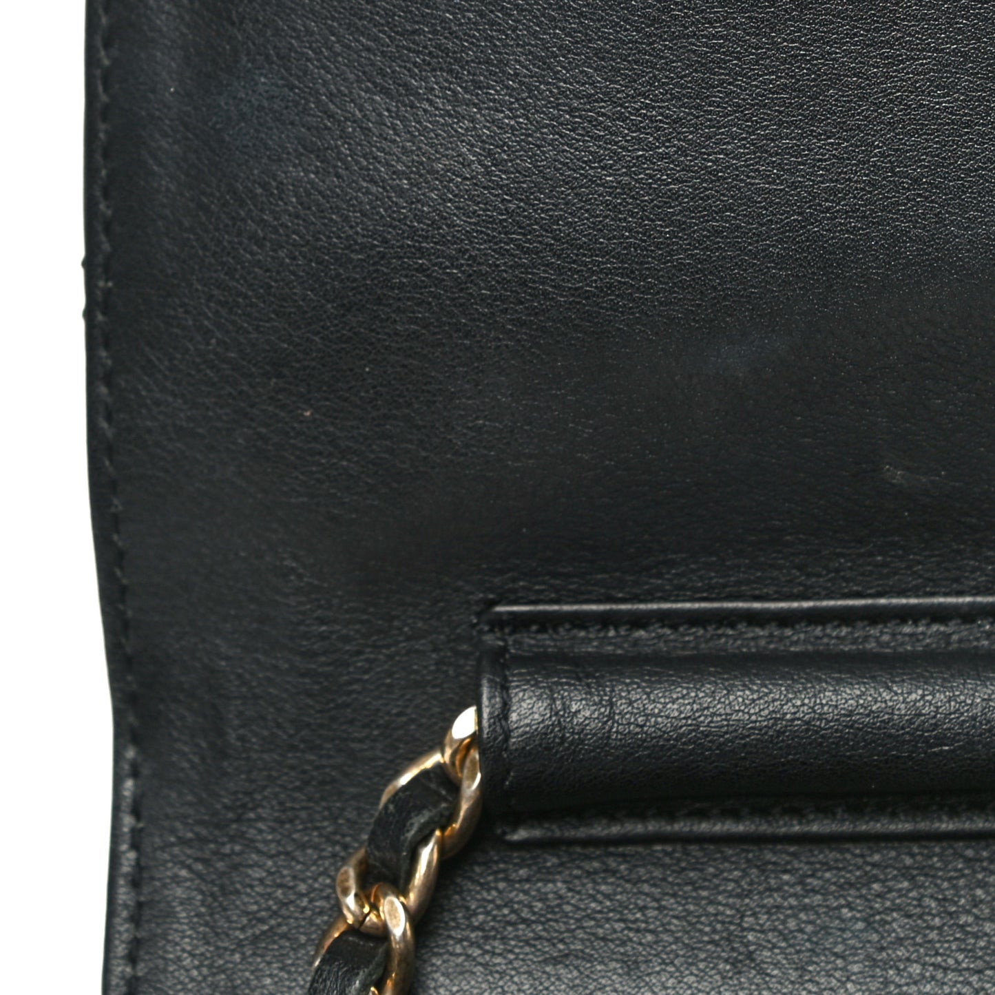 Aged Calfskin Quilted Reissue Wallet On Chain WOC Black