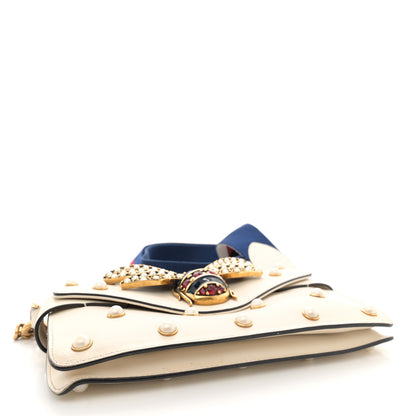 Gucci Nappa Pearl Studded Mini Queen Margaret Broadway Shoulder Bag Mystic White 4 of 18