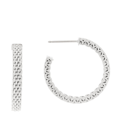 Tiffany Sterling Silver Narrow Somerset Hoop Earrings 1 of 4