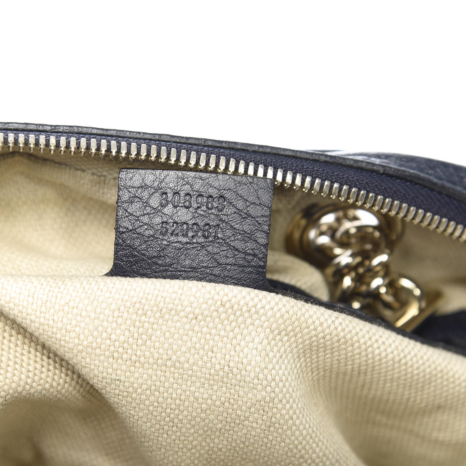 Gucci Pebbled Calfskin Small Soho Bowler Blue 7 of 12