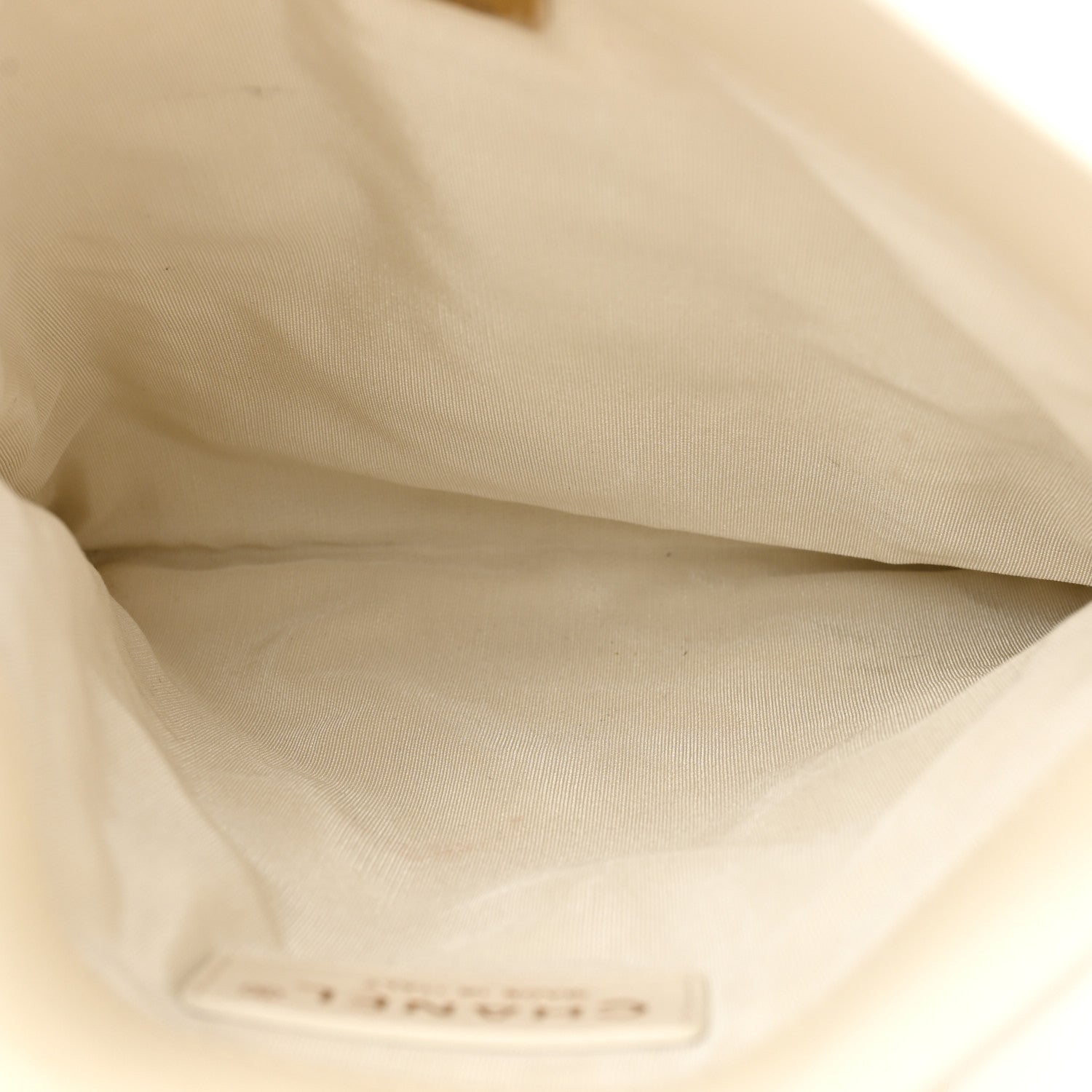 Chanel Calfskin Quilted Fringe Small Shopping Bag White 5 of 11