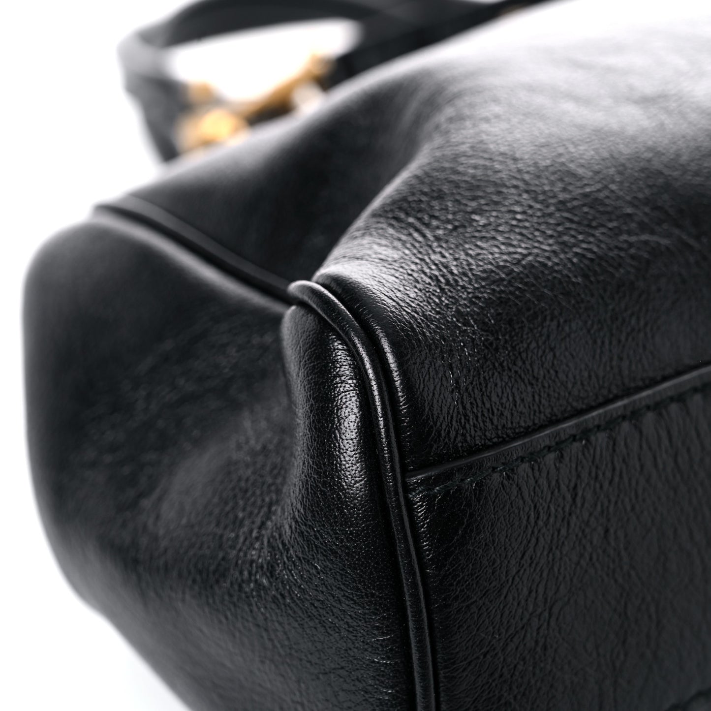 Calfskin Medium Re(Belle) Top Handle Bag Black