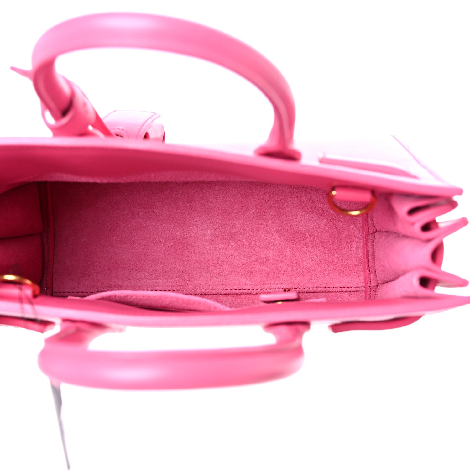 Saint Laurent Calfskin Nano Sac De Jour Lipstick Fuchsia 4 of 15