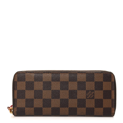 Louis Vuitton Damier Ebene Clemence Wallet Cherry 1 of 6