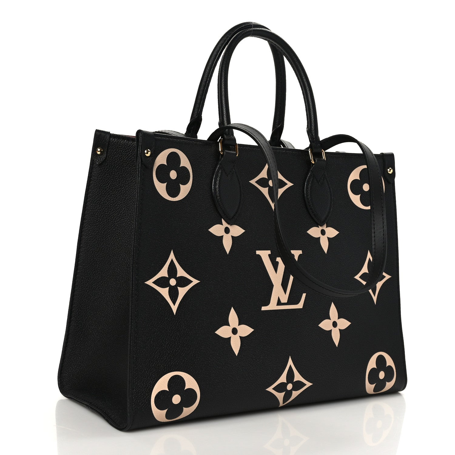Louis Vuitton Empreinte Monogram Giant Onthego MM Black Beige 3 of 8