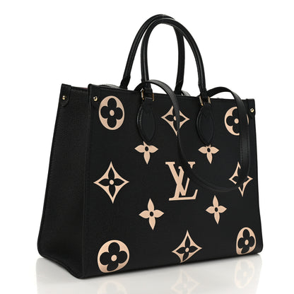 Louis Vuitton Empreinte Monogram Giant Onthego MM Black Beige 3 of 8