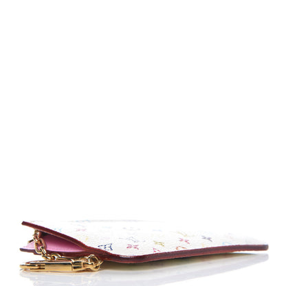 Louis Vuitton Monogram Multicolor Key Pouch White Litchi 4 of 7