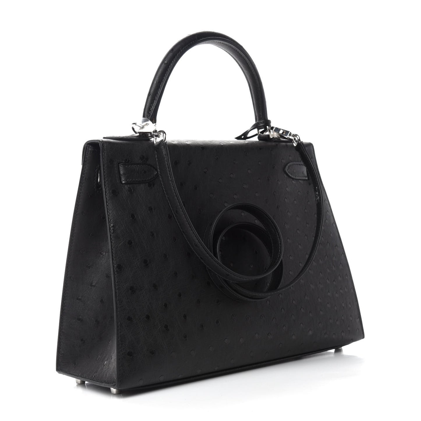 Ostrich Kelly Sellier 28 Black