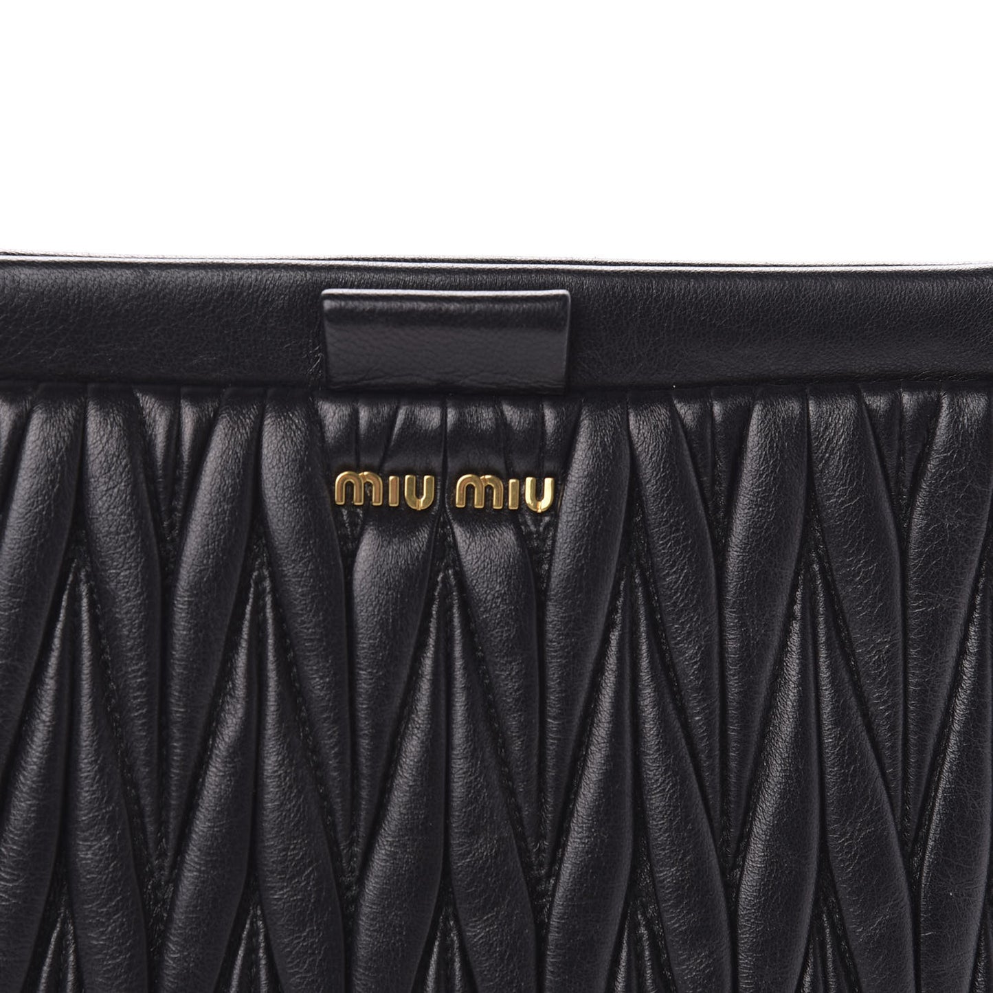Nappa Matelasse Crossbody Clutch Black