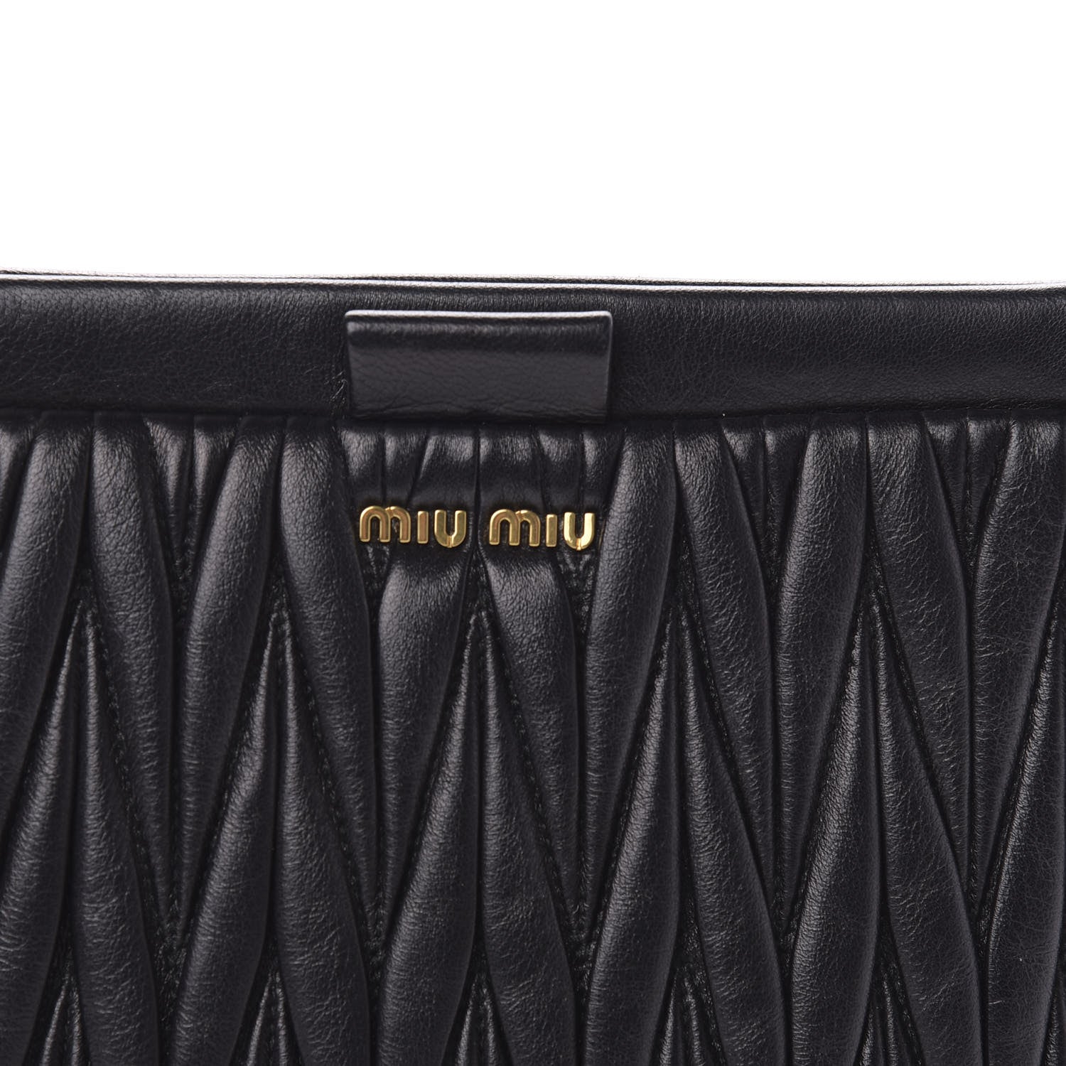 Miu Miu Nappa Matelasse Crossbody Clutch Black 9 of 9