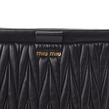 Miu Miu Nappa Matelasse Crossbody Clutch Black 9 of 9