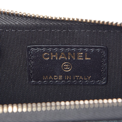 Chanel Iridescent Caviar Quilted Key Holder Case Black 11 of 16