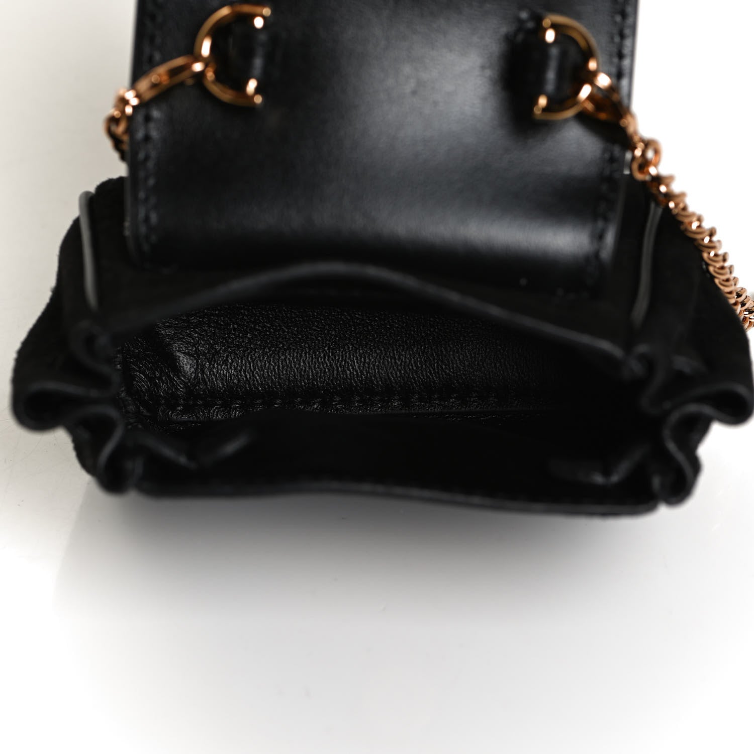 Versace Suede Crystal Studded Micro La Medusa Bag Black 4 of 9