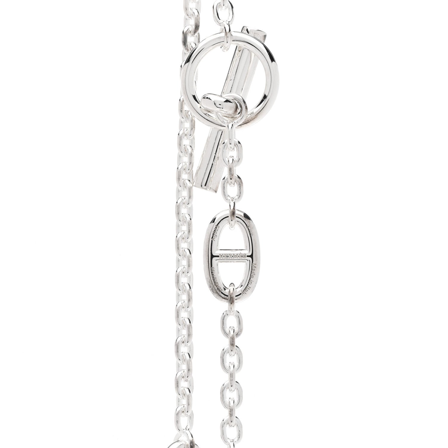 Hermes Sterling Silver Farandole Necklace 160 3 of 4