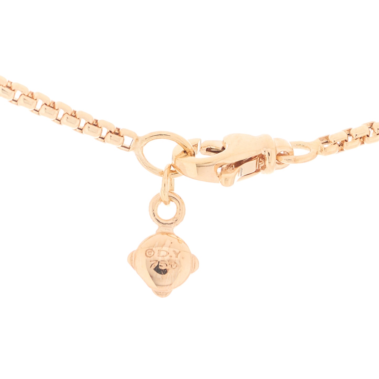 18K Rose Gold 1.7mm Box Chain Necklace 18"