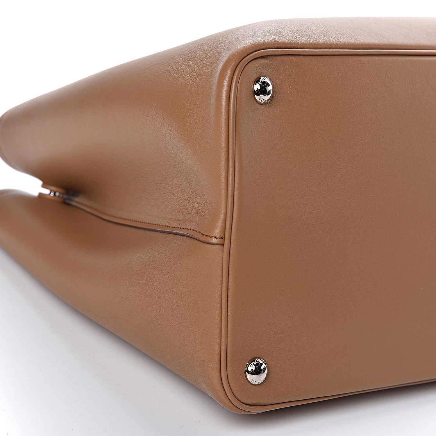 Prada City Calfskin Large Double Bag Caramel Fuoco 11 of 14