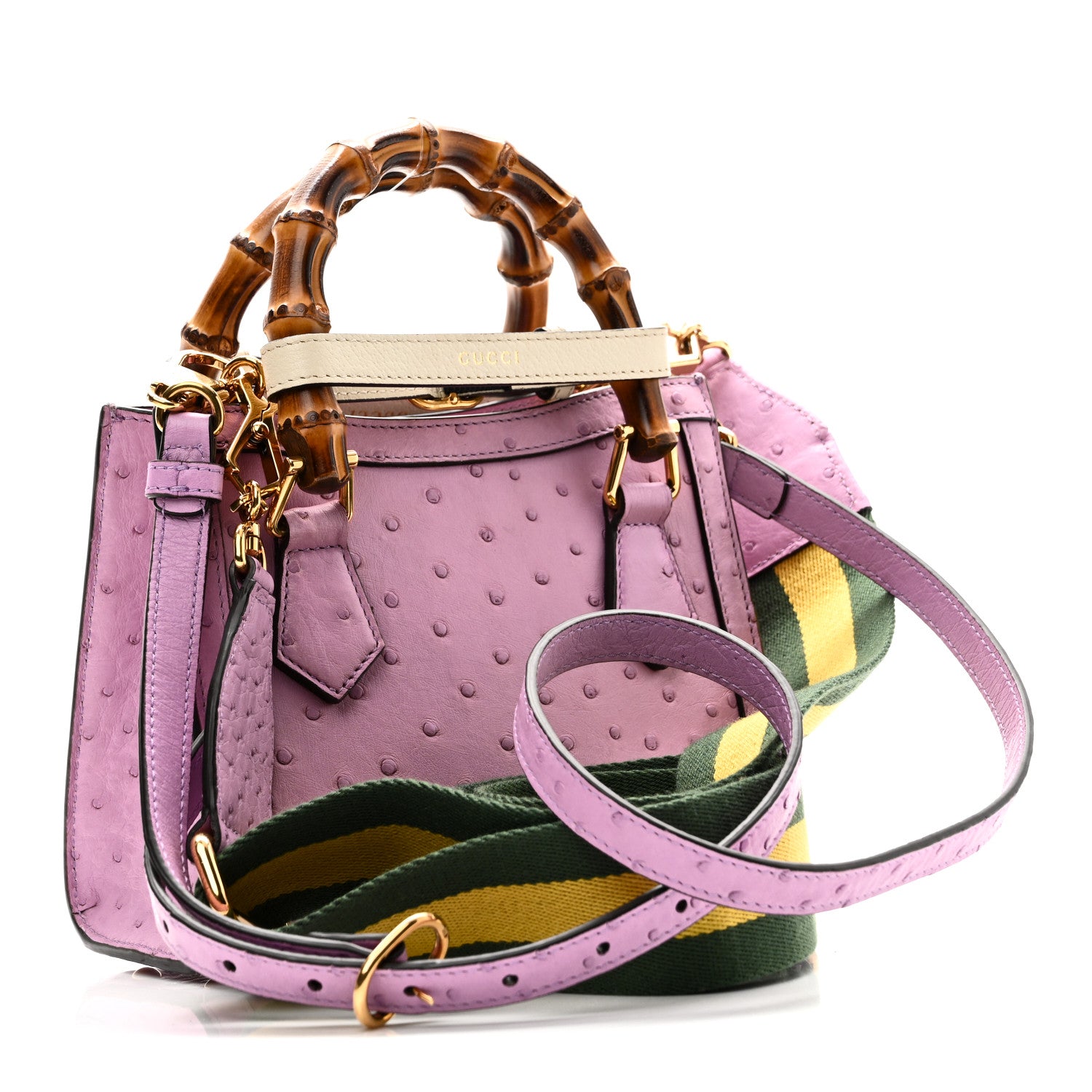 Gucci Ostrich Web Mini Diana Tote Bag Purple 1779285 – FASHIONPHILE