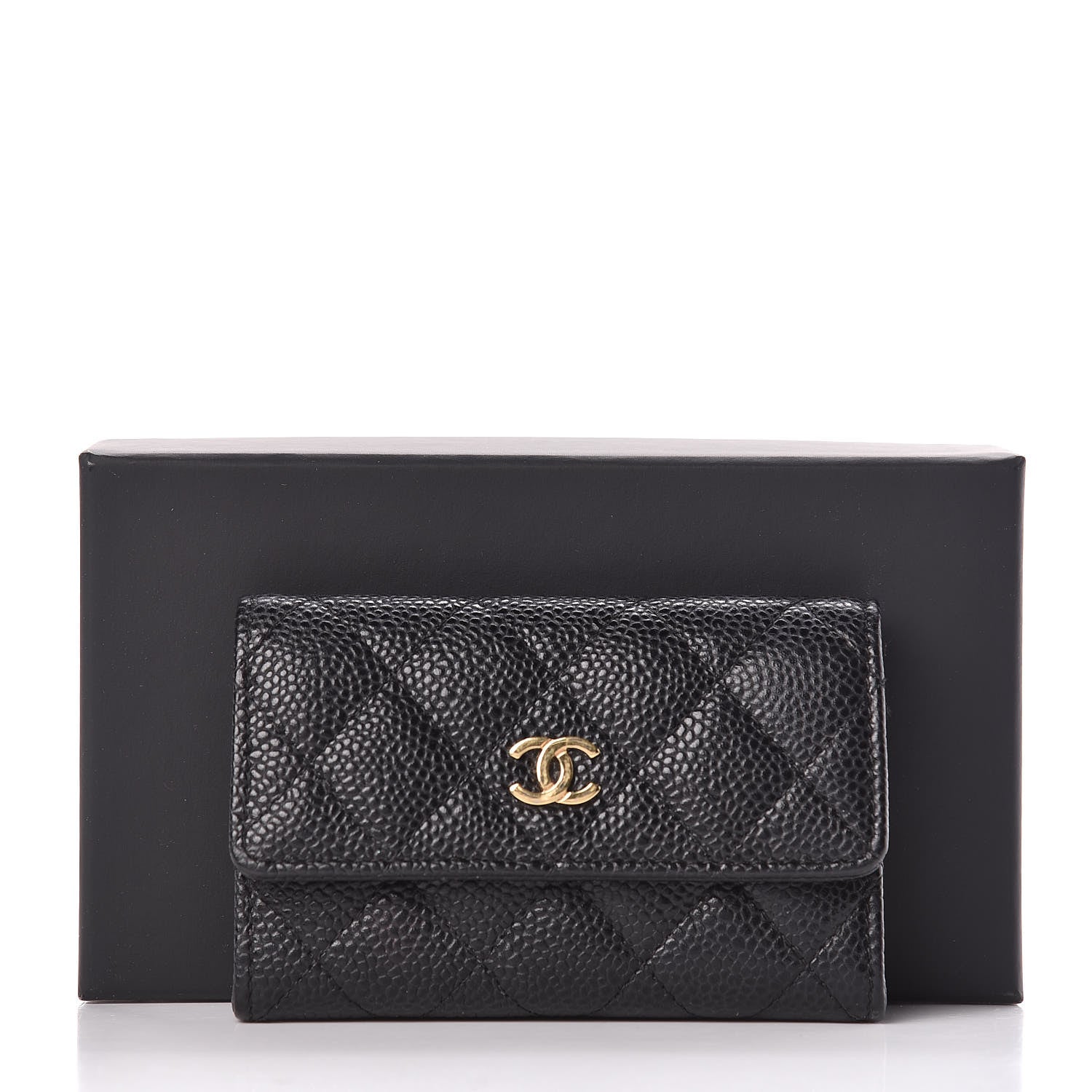 Chanel Caviar Quilted Flap Card Holder Black 9 of 9