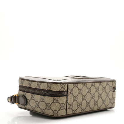 Gucci GG Supreme Monogram Web Small Ophidia Top Handle Shoulder Bag Brown 4 of 13