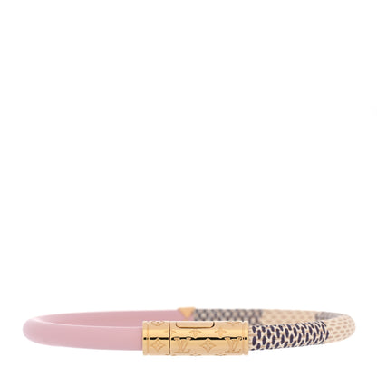 Louis Vuitton Damier Azur Daily Confidential Bracelet 17 Pink 1 of 4