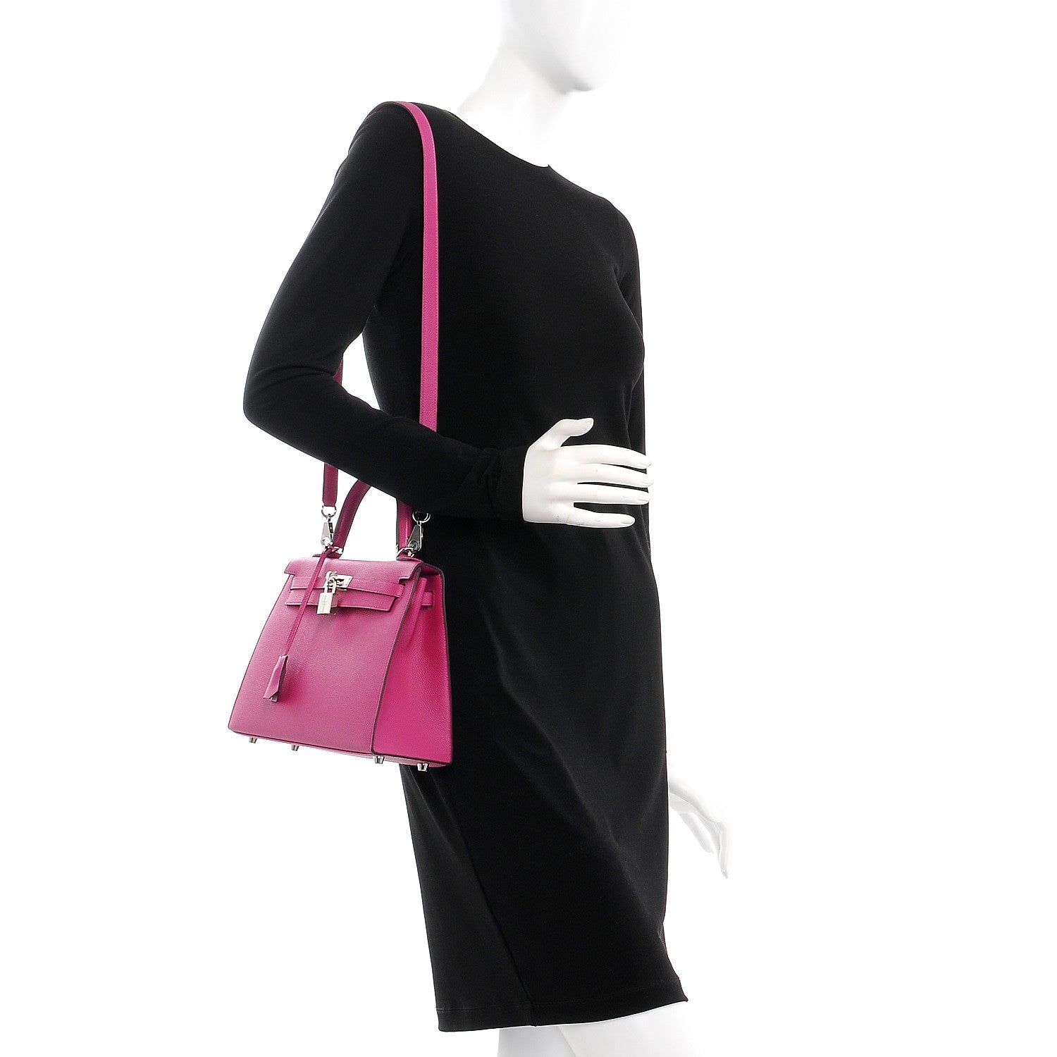 Hermes Epsom Kelly Sellier 25 Rose Pourpre 2 of 36
