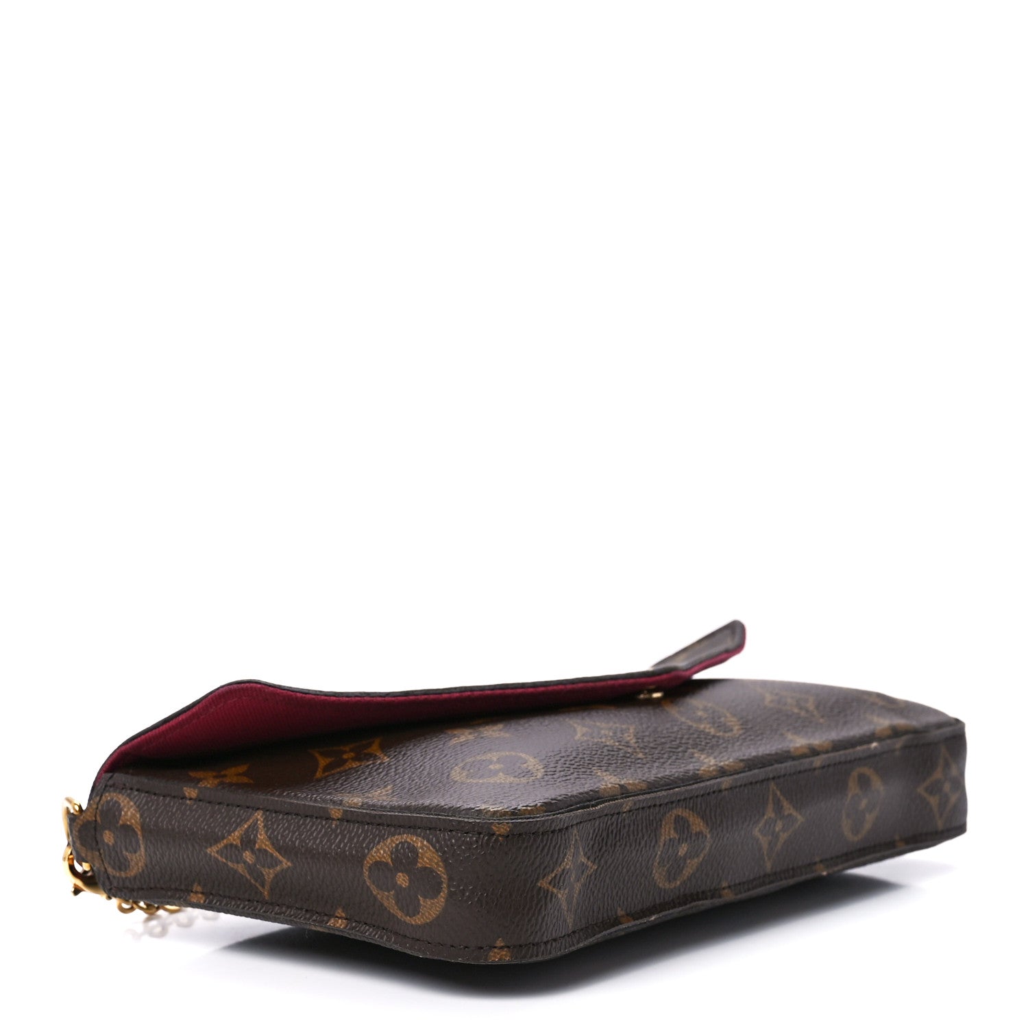 Louis Vuitton Monogram Pochette Felicie Chain Wallet Fuchsia 4 of 12
