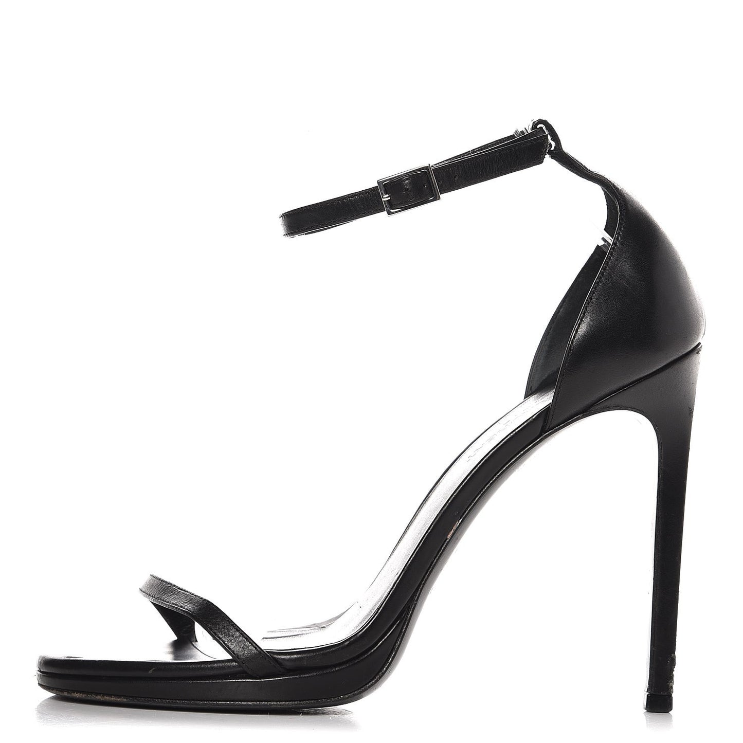 Calfskin Jane 110 Ankle Strap Sandals 38 Black