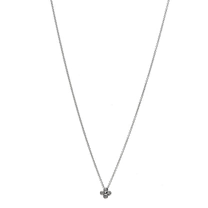 Tiffany Platinum Diamond .12ctw Flower Pendant Necklace 1 of 5
