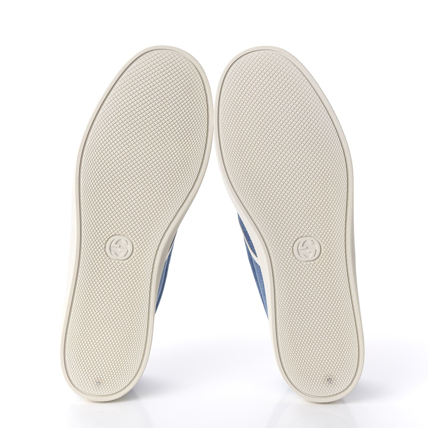 Gucci Kura Denim Logo Embroidered Mens Slip On Sneakers 12 Blue 5 of 9
