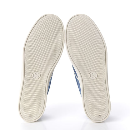 Gucci Kura Denim Logo Embroidered Mens Slip On Sneakers 12 Blue 5 of 9