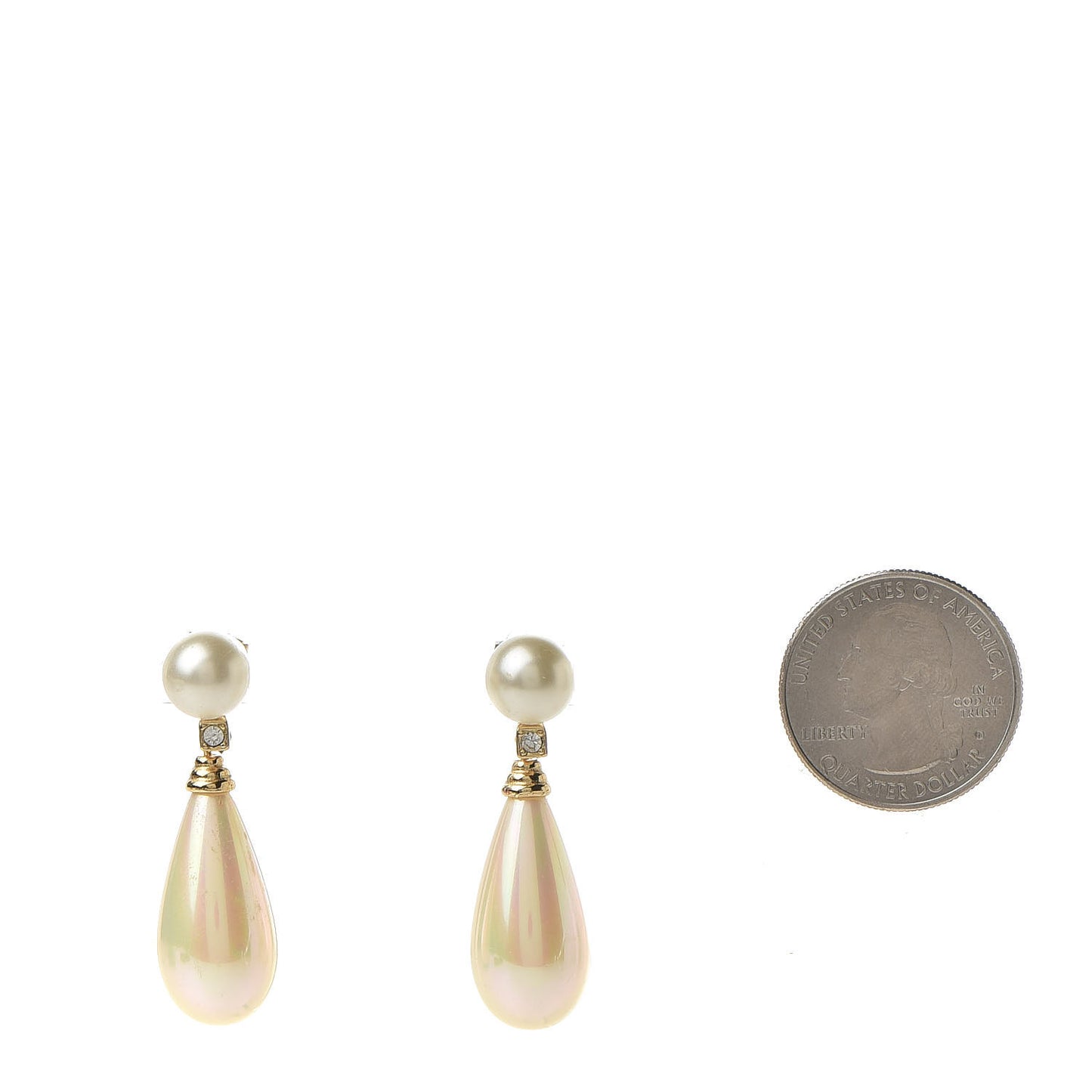 Pearl Crystal Drop Earrings