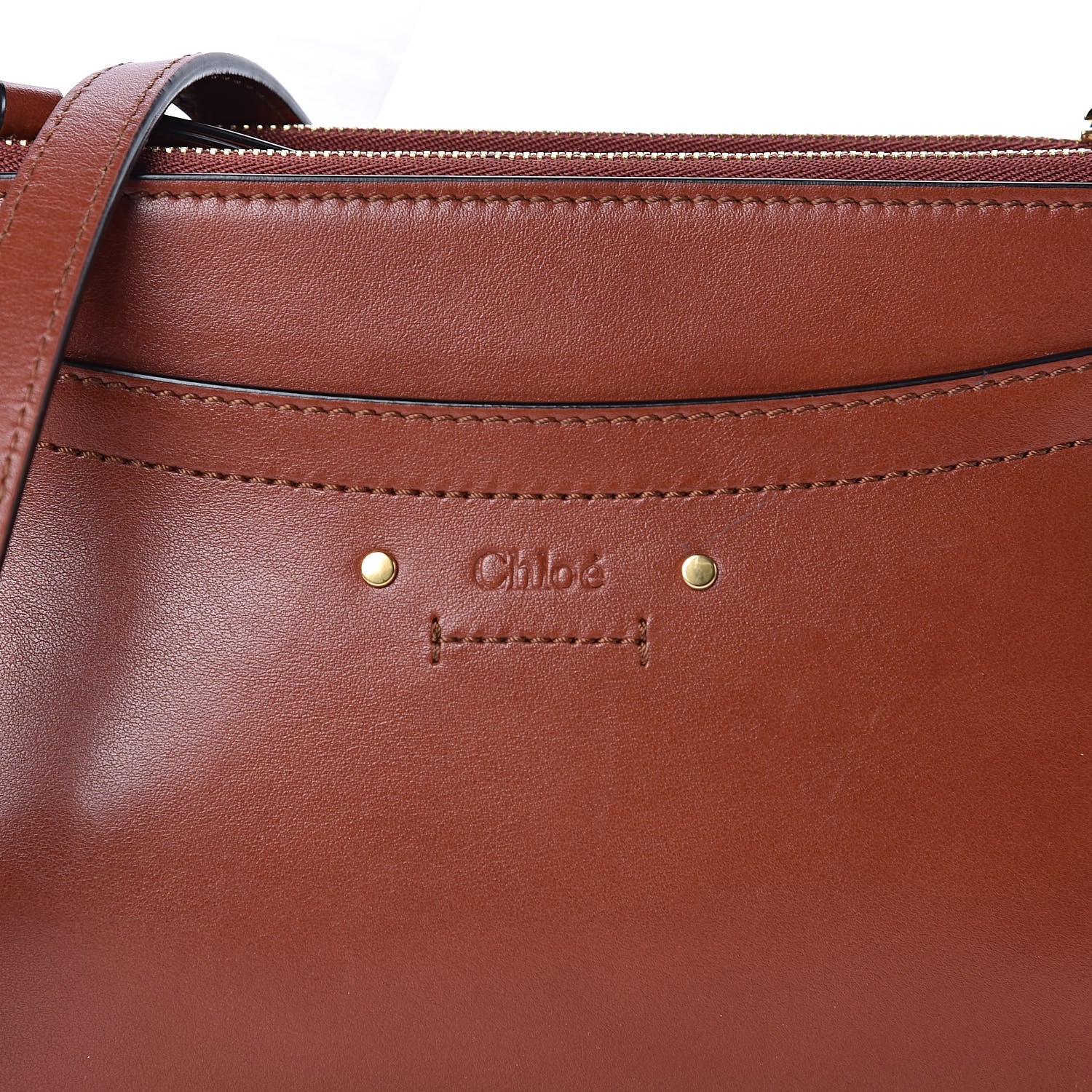 Chloe Calfskin Suede Small Roy Bag Sepia Brown 12 of 12