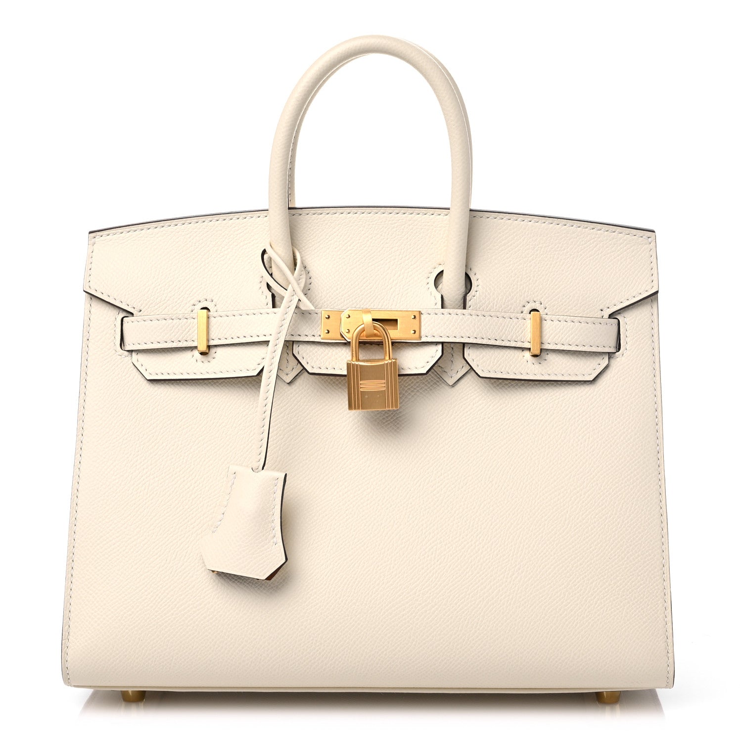Hermes Epsom Horseshoe Birkin Sellier 25 Nata Toffee 1 of 9