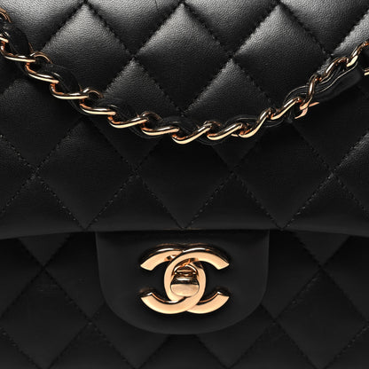 Chanel Lambskin Quilted Medium Double Flap Black 8 of 12