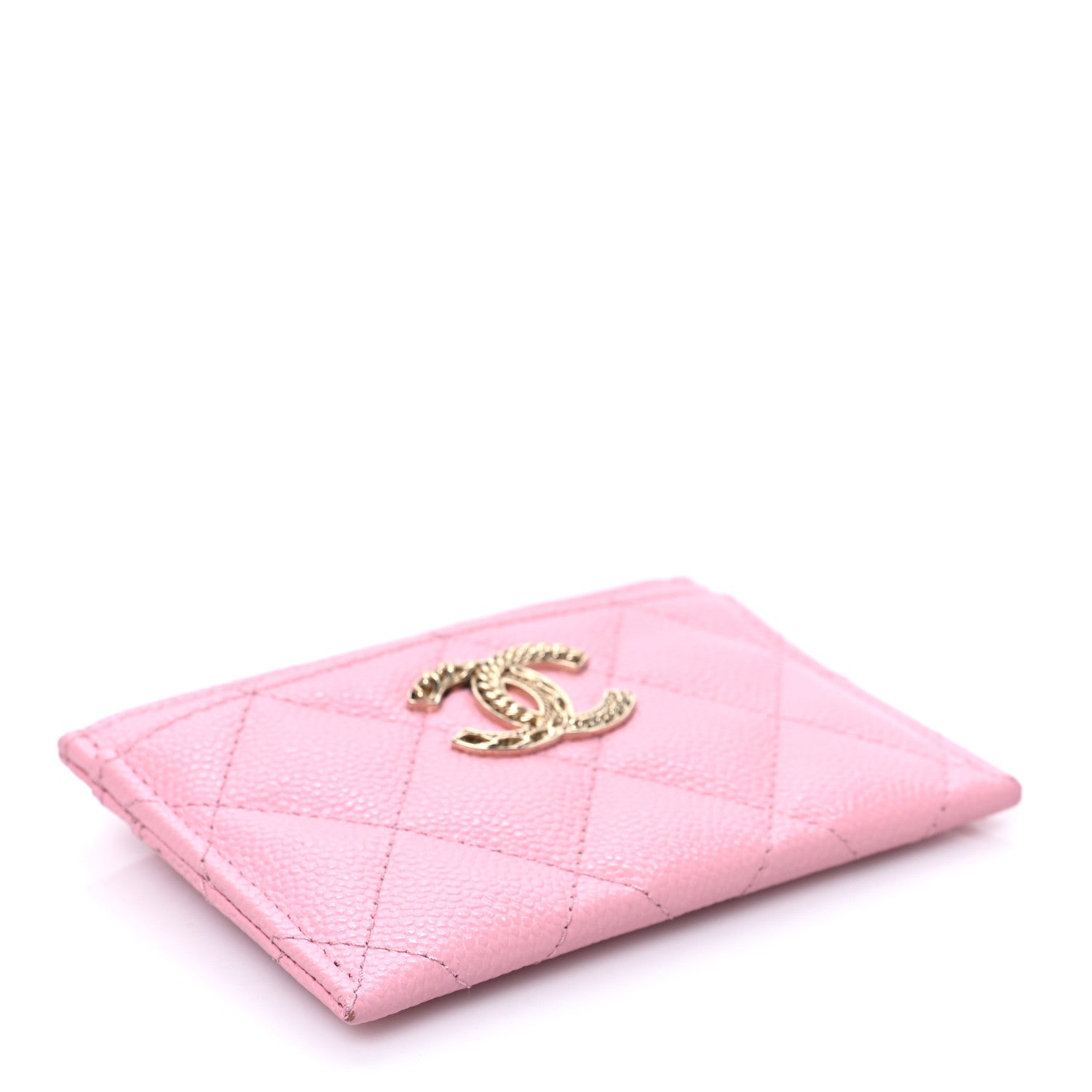 Chanel Caviar Quilted Multi Chain CC Card Holder Pink 4 of 9