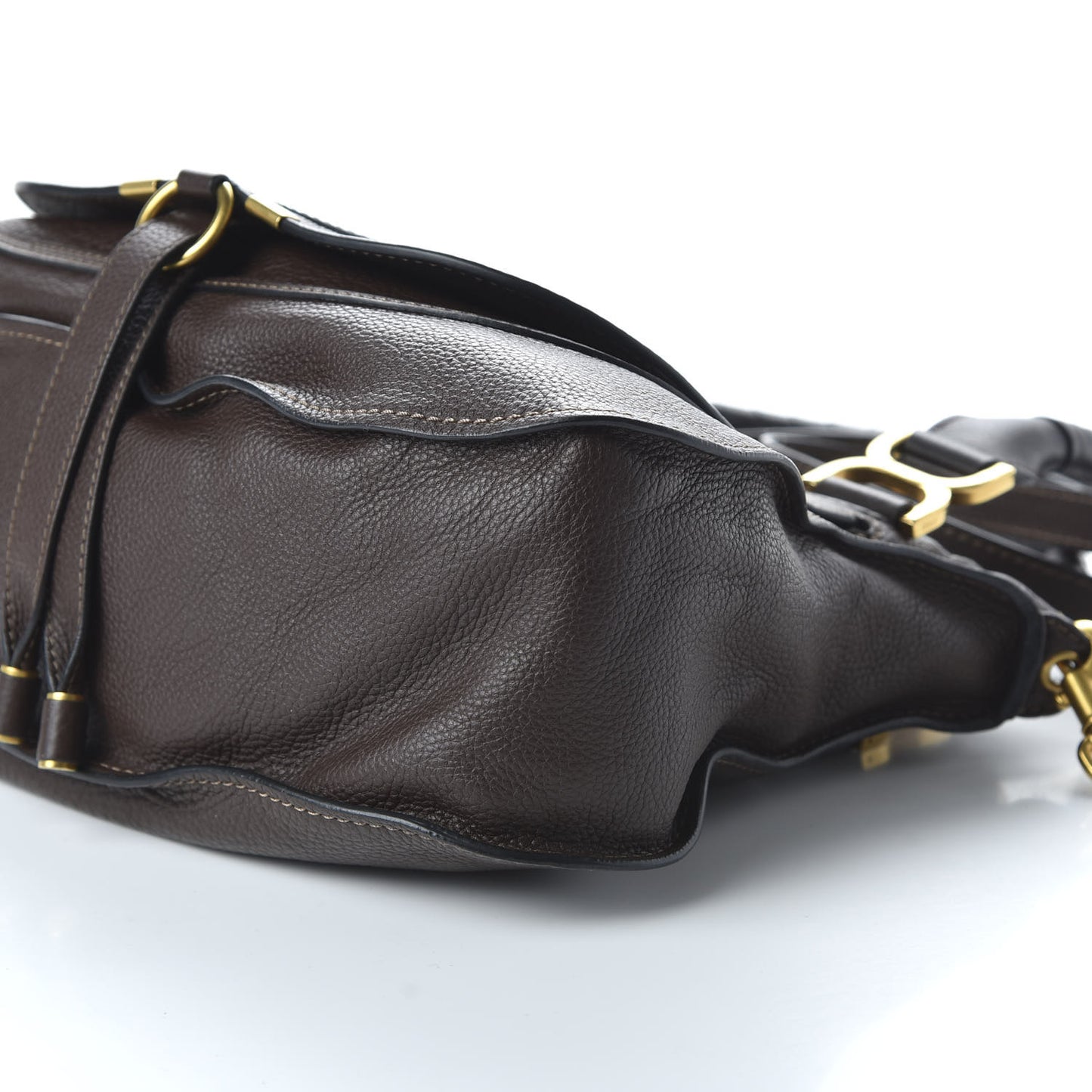 Calfskin Medium Marcie Satchel Coffee Shot