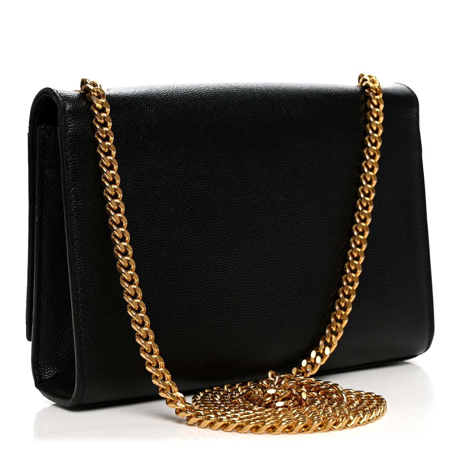 Saint Laurent Grain De Poudre Small Monogram Kate Satchel Black 3 of 10