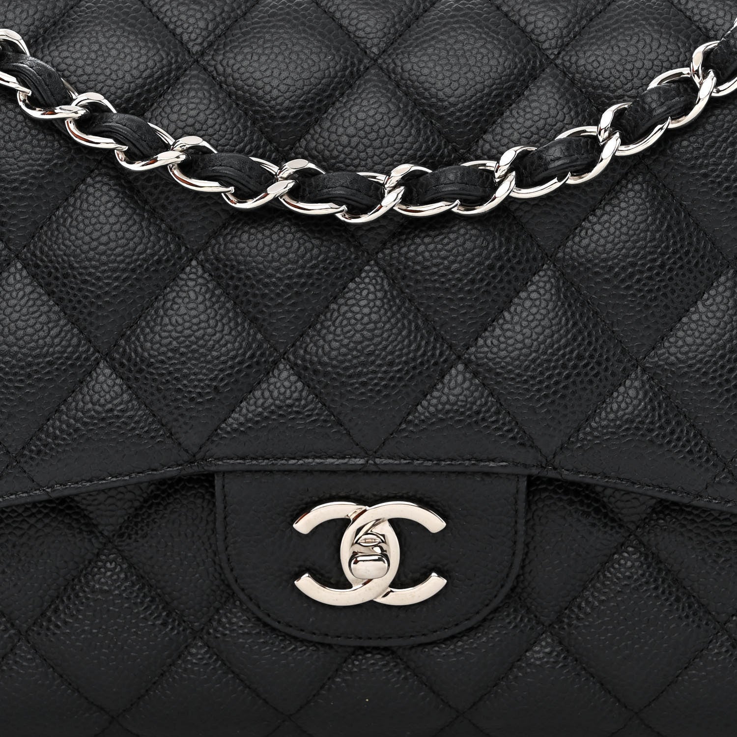 Chanel Caviar Quilted Jumbo Double Flap Black 8 of 12