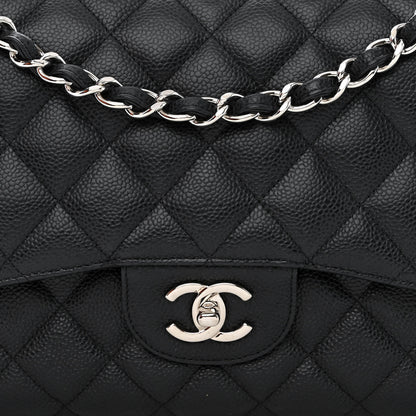 Chanel Caviar Quilted Jumbo Double Flap Black 8 of 12